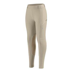 Santiny Girls Tan Horseback Riding Stretchy Equestrian Breeches Pants Size XS